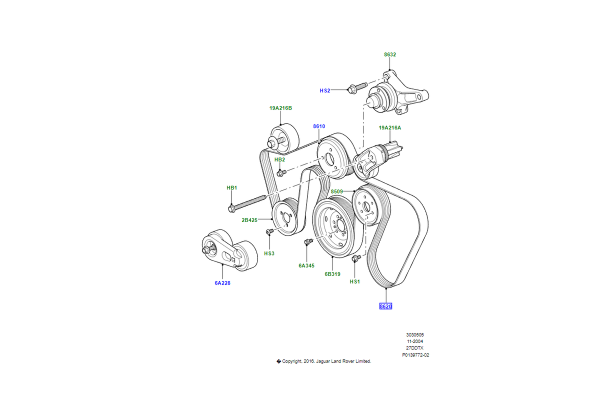 CINGHIA TRAPEZOIDALE LAND ROVER PQS500420