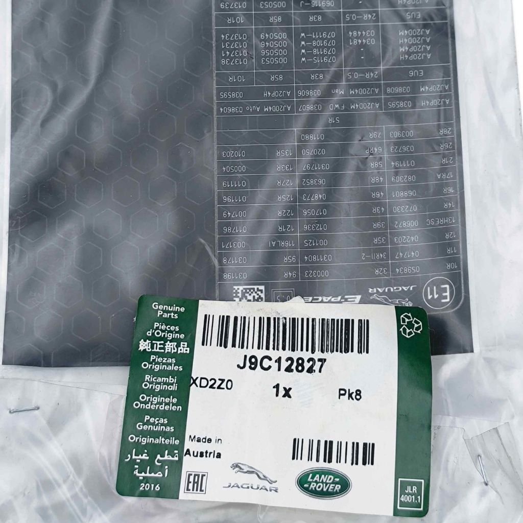 Jaguar Etichetta di Avvertenza OEM J9C12827